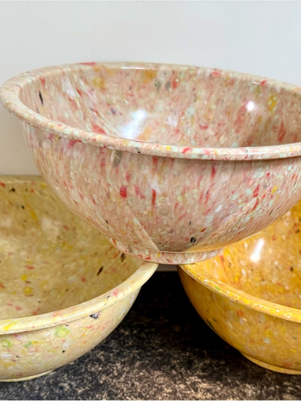 3 texas ware confetti 118 mixing bowls